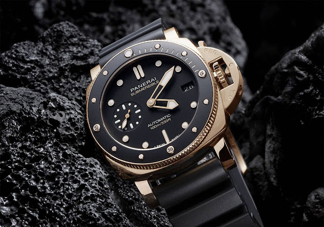 Panerai Submersible 42mm Goldtech PAM974 Replika