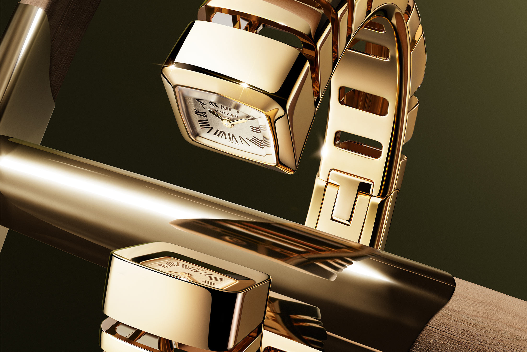 Cartier Reflection Plain Gold Replica